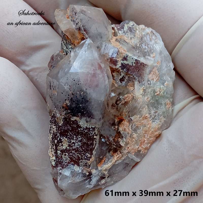 Hematite in quartz - Orange River N Cape South Africa