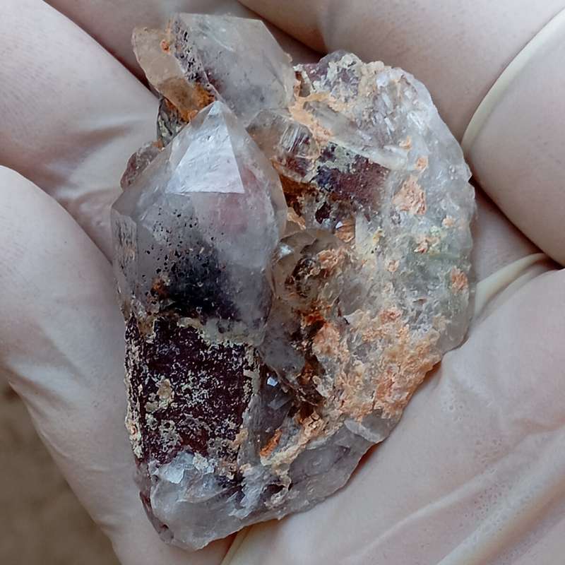 Hematite in quartz - Orange River N Cape South Africa