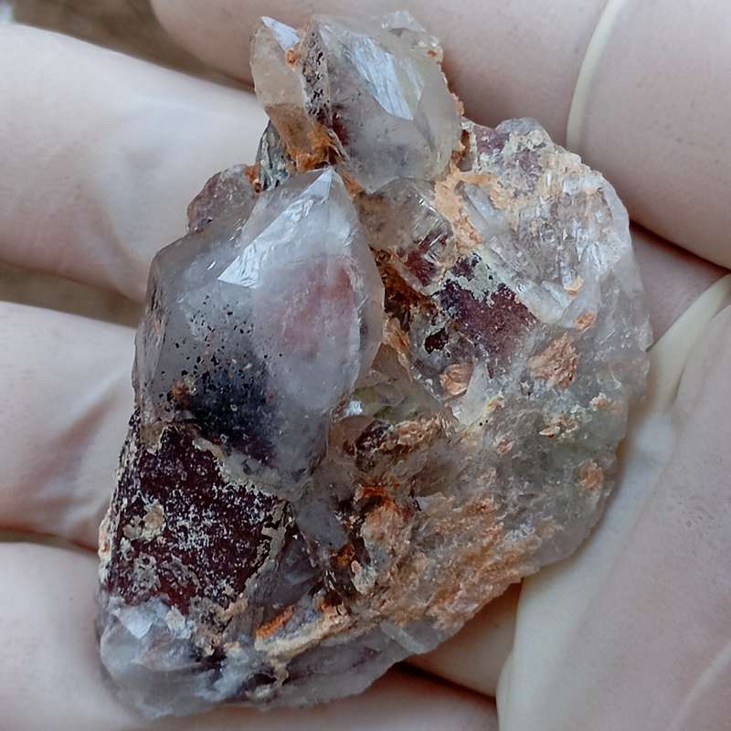 Hematite in quartz - Orange River N Cape South Africa