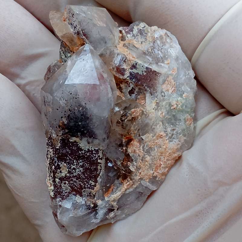 Hematite in quartz - Orange River N Cape South Africa