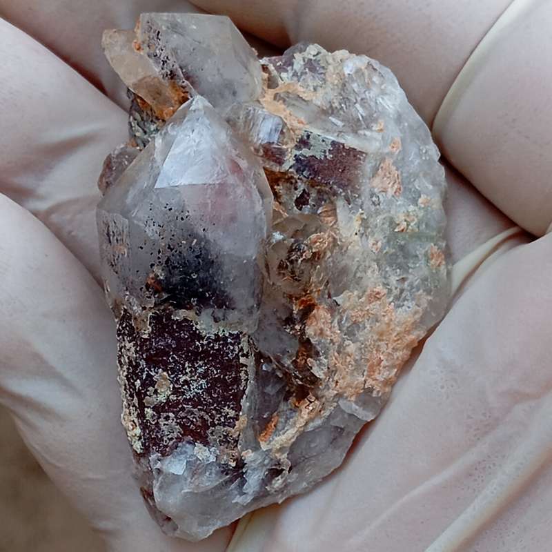 Hematite in quartz - Orange River N Cape South Africa