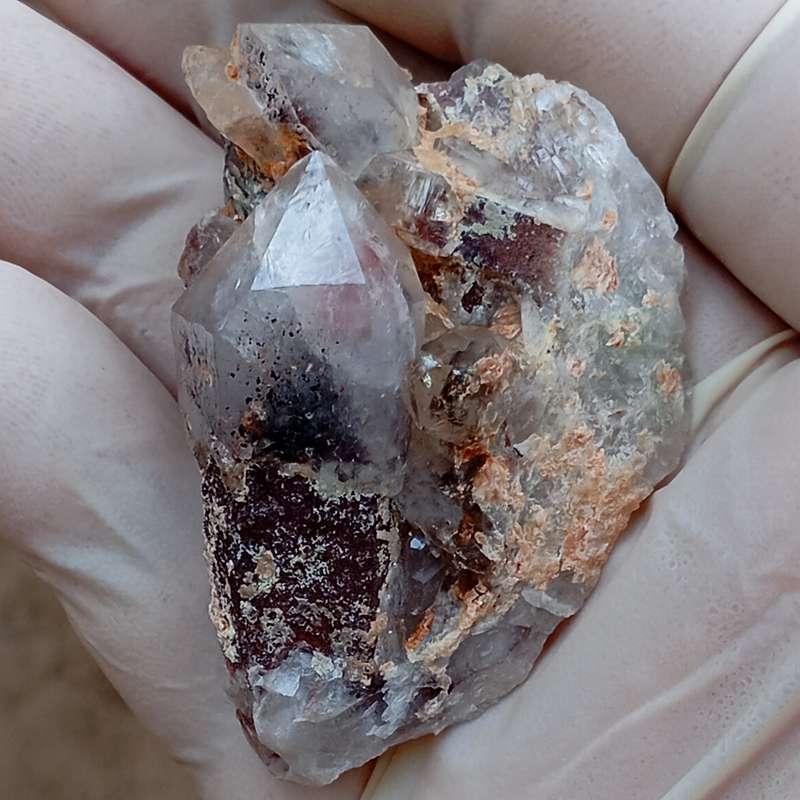 Hematite in quartz - Orange River N Cape South Africa