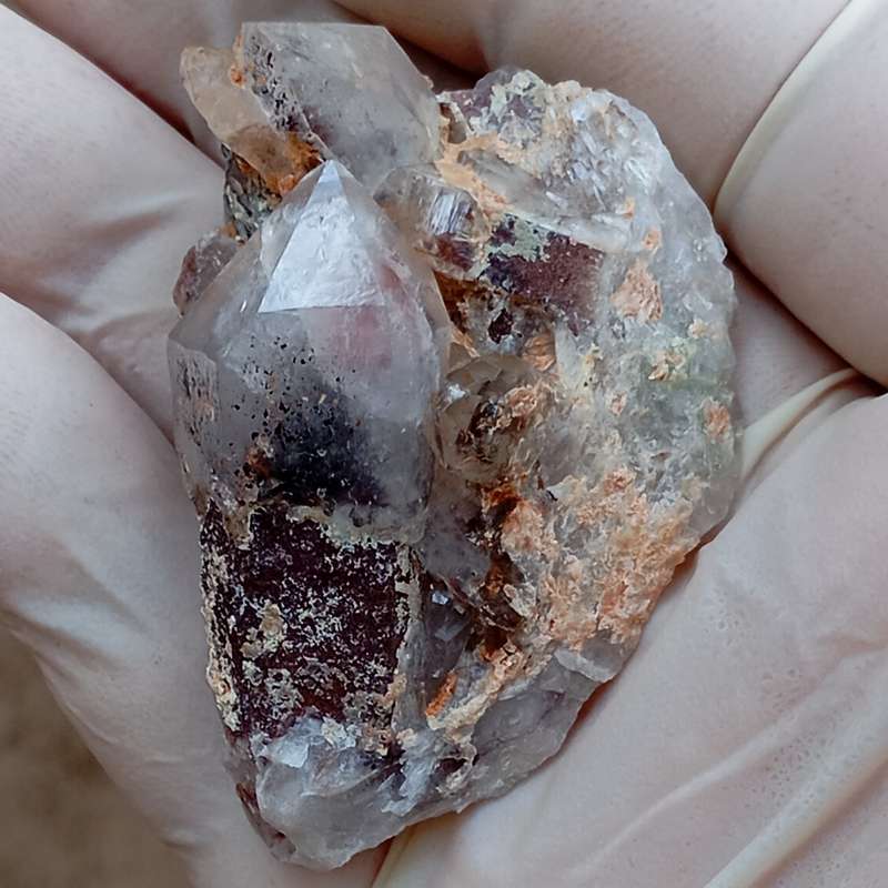 Hematite in quartz - Orange River N Cape South Africa