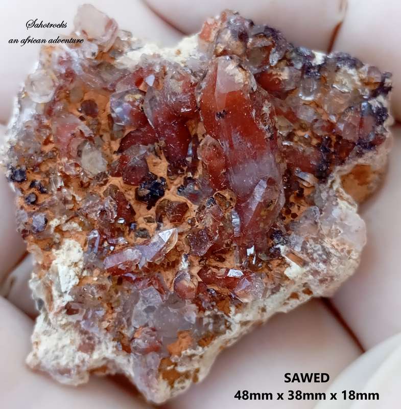 Hematite in quartz - Orange River N Cape South Africa