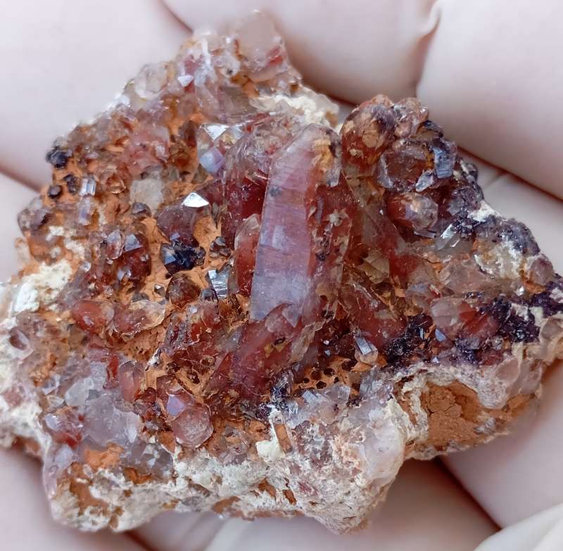 Hematite in quartz - Orange River N Cape South Africa