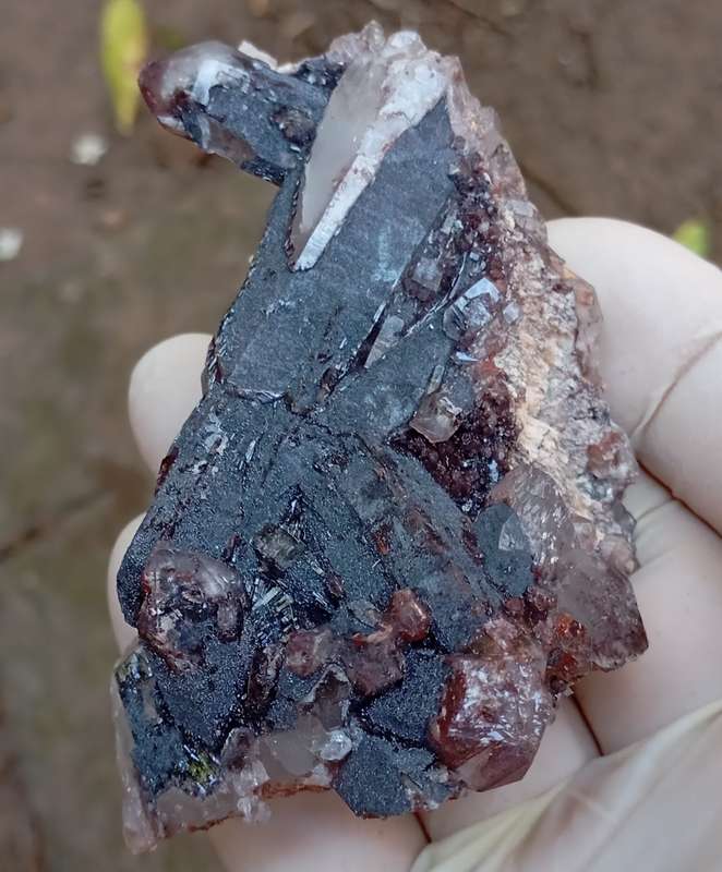 Hematite in quartz - Orange River N Cape South Africa