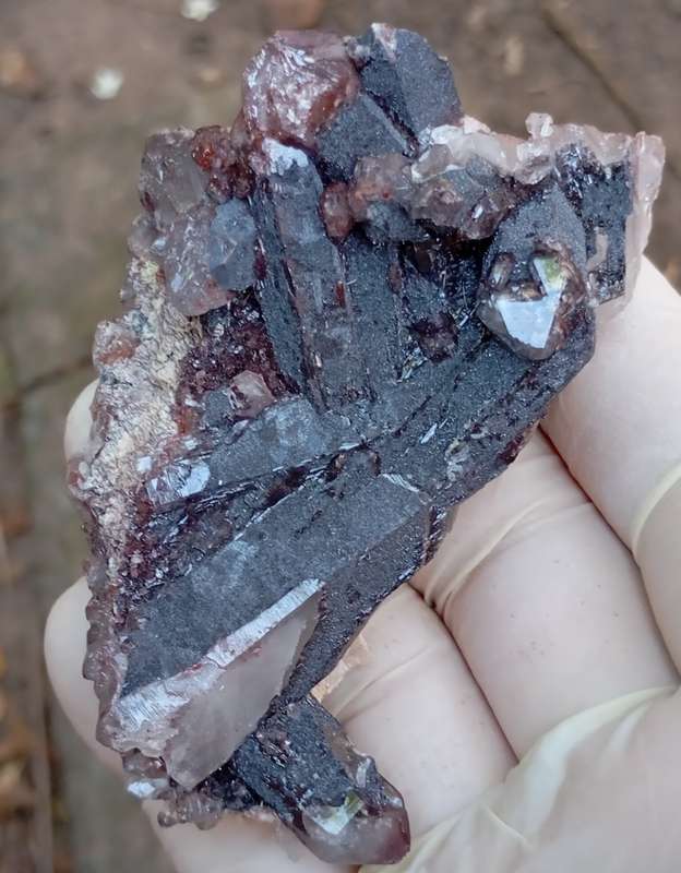 Hematite in quartz - Orange River N Cape South Africa