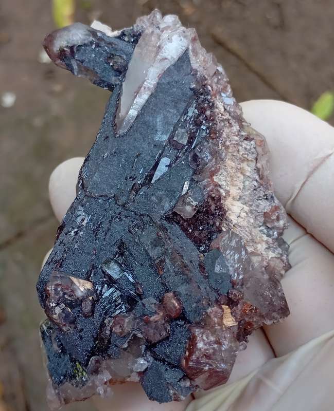Hematite in quartz - Orange River N Cape South Africa