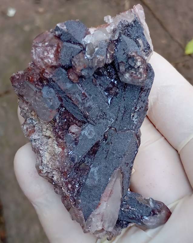 Hematite in quartz - Orange River N Cape South Africa