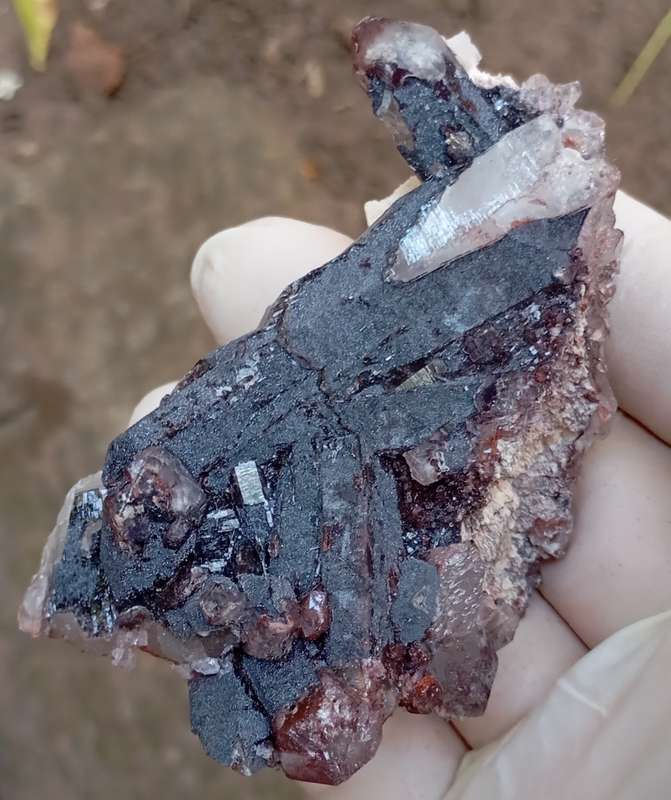 Hematite in quartz - Orange River N Cape South Africa