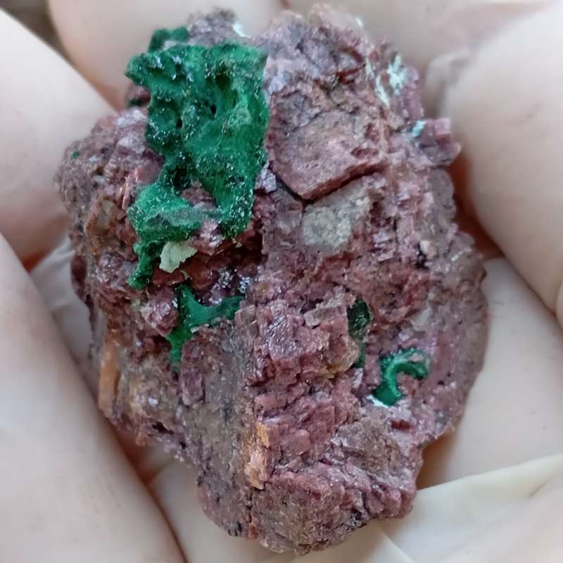 Malachite cobaltoan calcite quartz chrysocolla - Kakanda deposit DRC Congo
