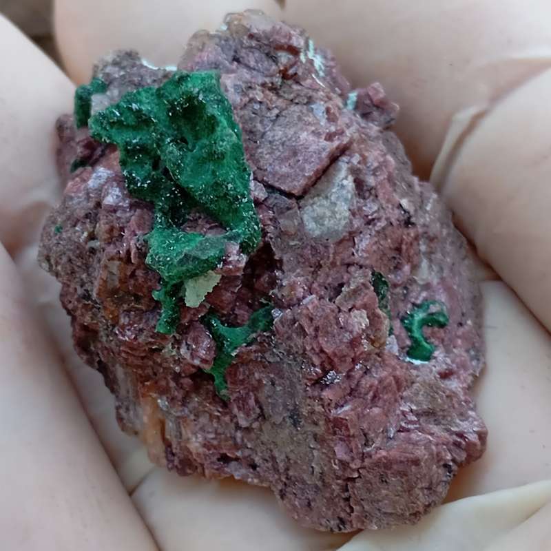 Malachite cobaltoan calcite quartz chrysocolla - Kakanda deposit DRC Congo