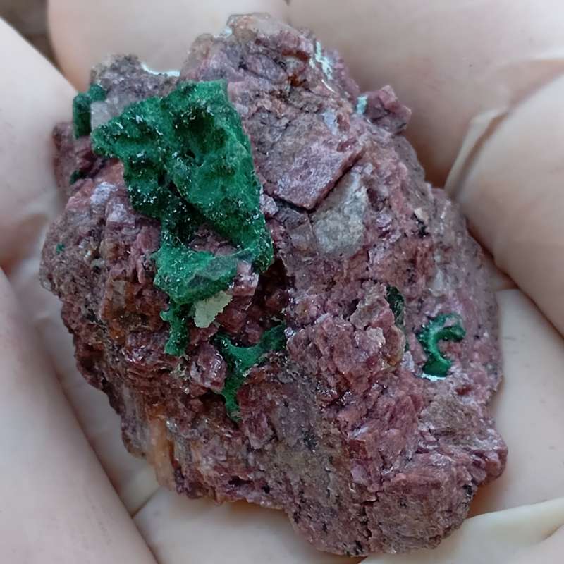 Malachite cobaltoan calcite quartz chrysocolla - Kakanda deposit DRC Congo