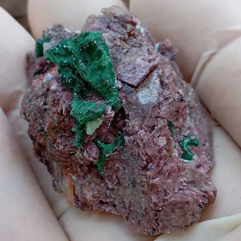 Malachite cobaltoan calcite quartz chrysocolla - Kakanda deposit DRC Congo