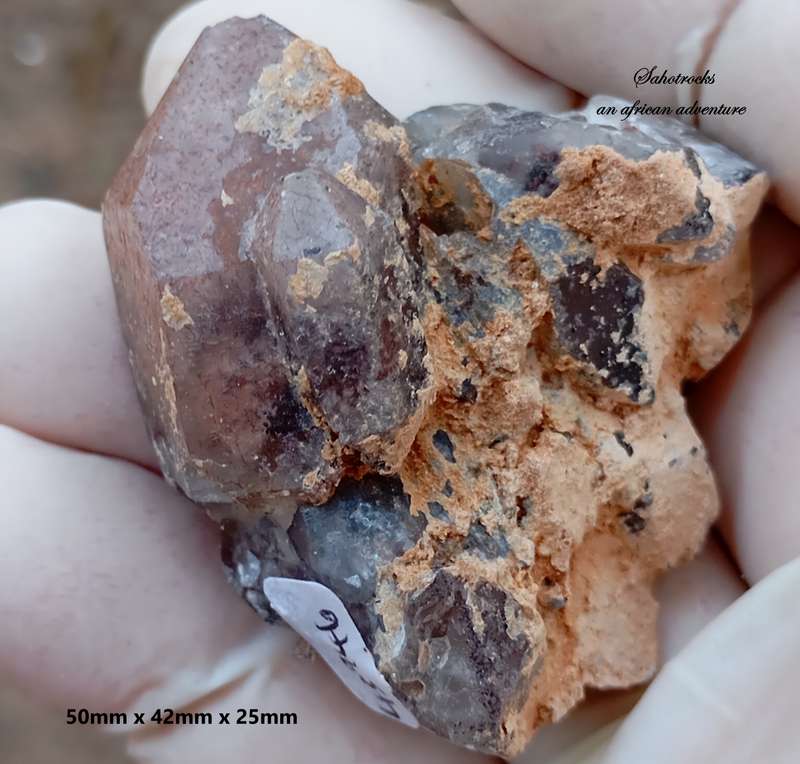 Hematite in quartz - Orange River N Cape South Africa