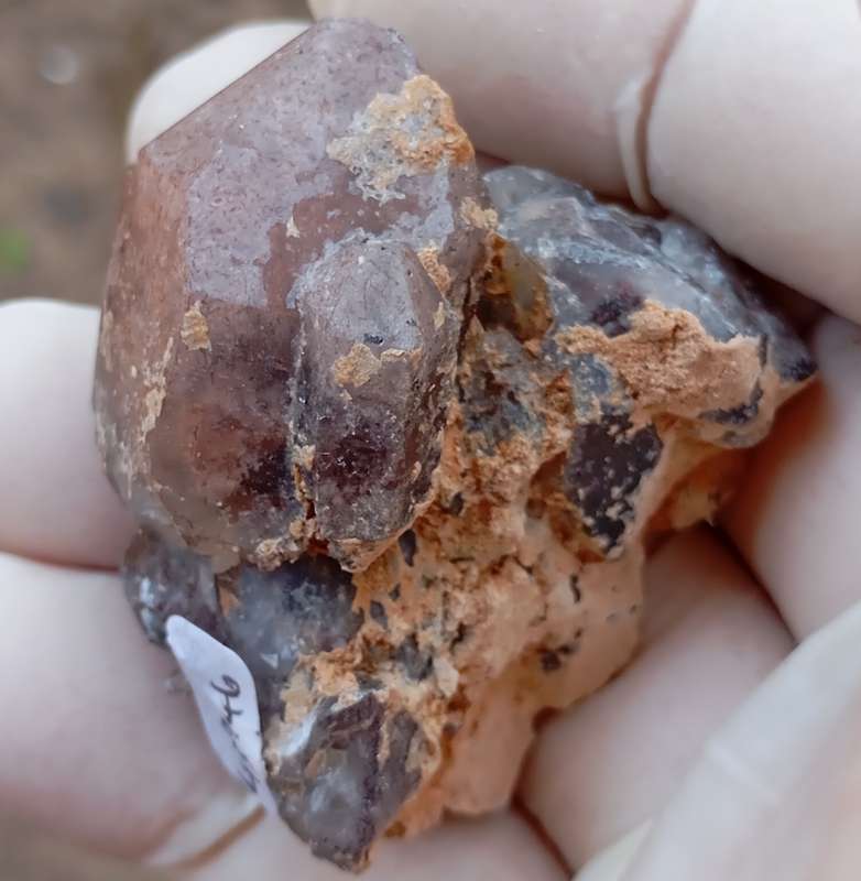 Hematite in quartz - Orange River N Cape South Africa
