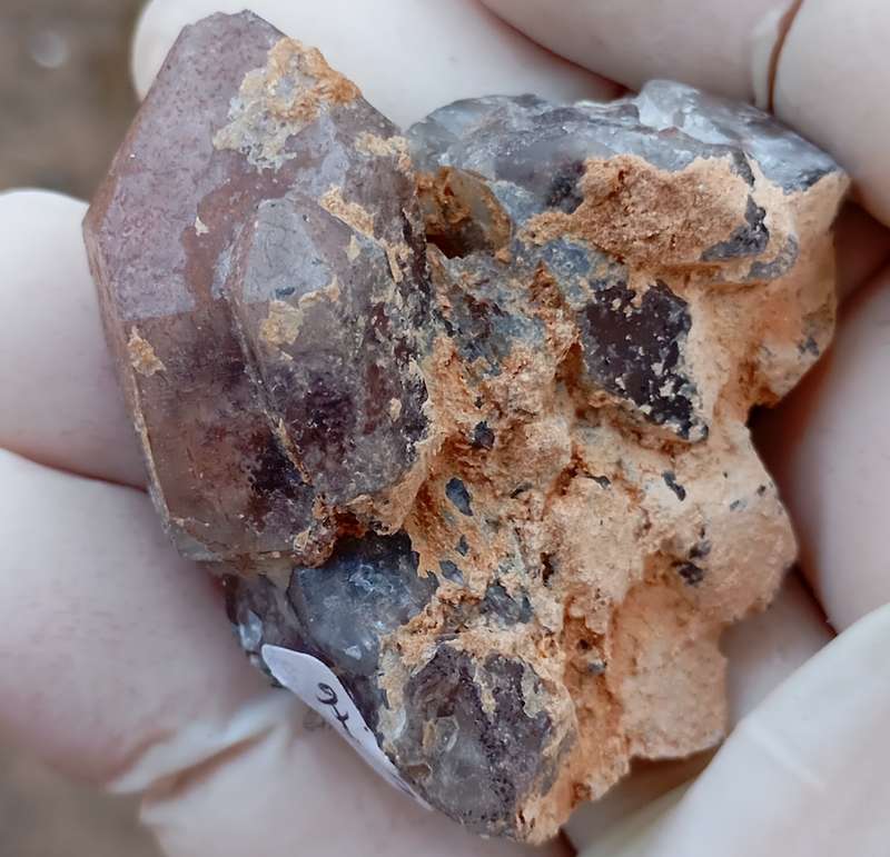 Hematite in quartz - Orange River N Cape South Africa