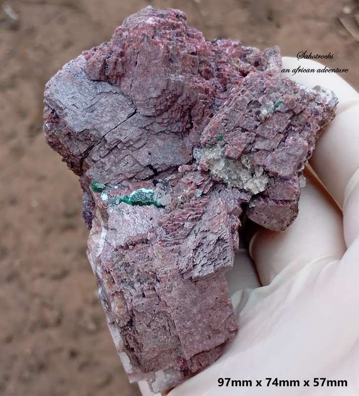 Cobaltoan calcite heterogenite chrysocolla malachite - Kakanda deposit DRC Congo
