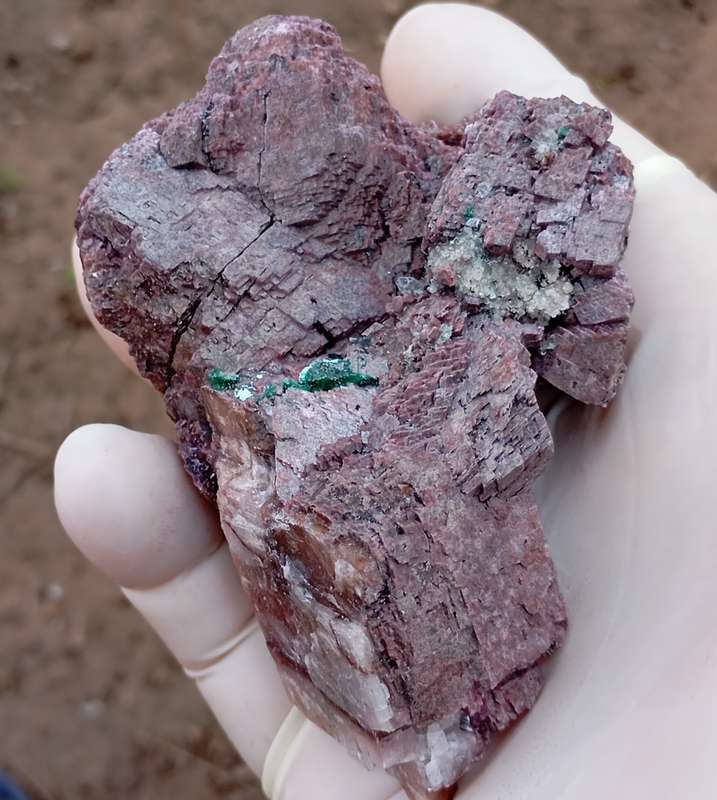 Cobaltoan calcite heterogenite chrysocolla malachite - Kakanda deposit DRC Congo