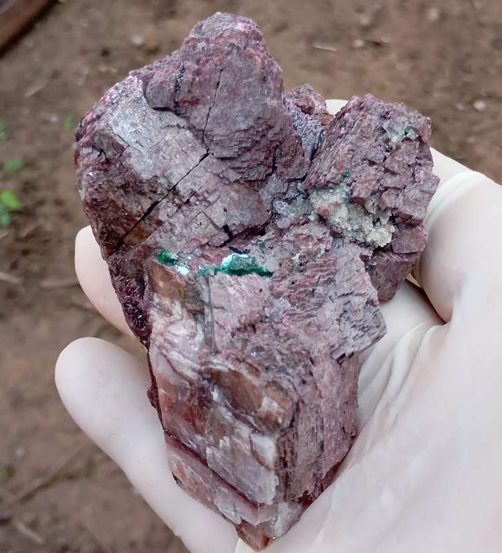Cobaltoan calcite heterogenite chrysocolla malachite - Kakanda deposit DRC Congo