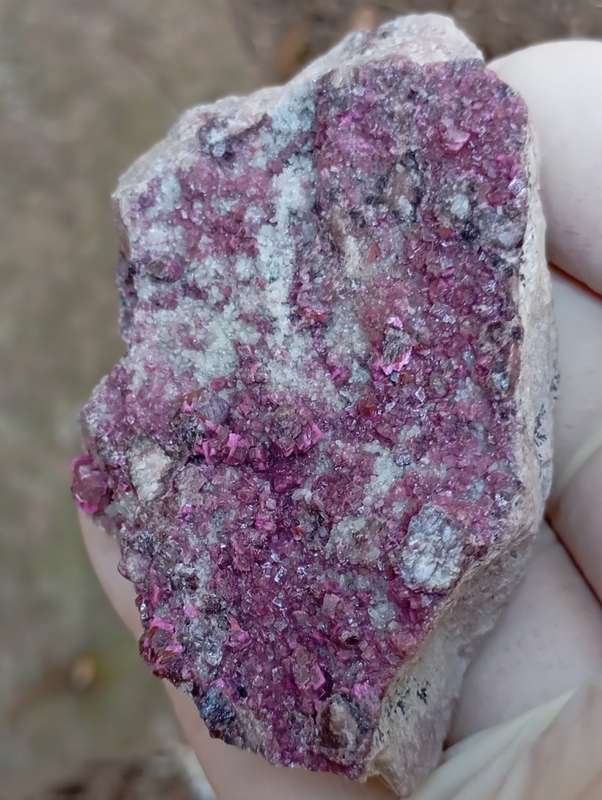 Cobaltoan calcite heterogenite quartz - Mashamba West mine DRC Congo