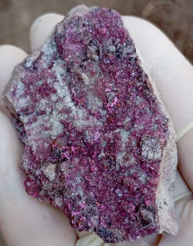 Cobaltoan calcite heterogenite quartz - Mashamba West mine DRC Congo