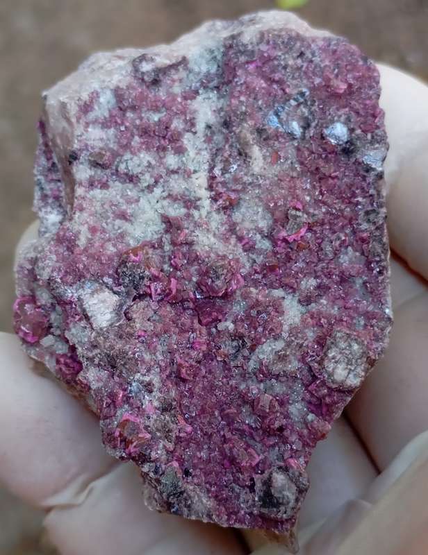 Cobaltoan calcite heterogenite quartz - Mashamba West mine DRC Congo