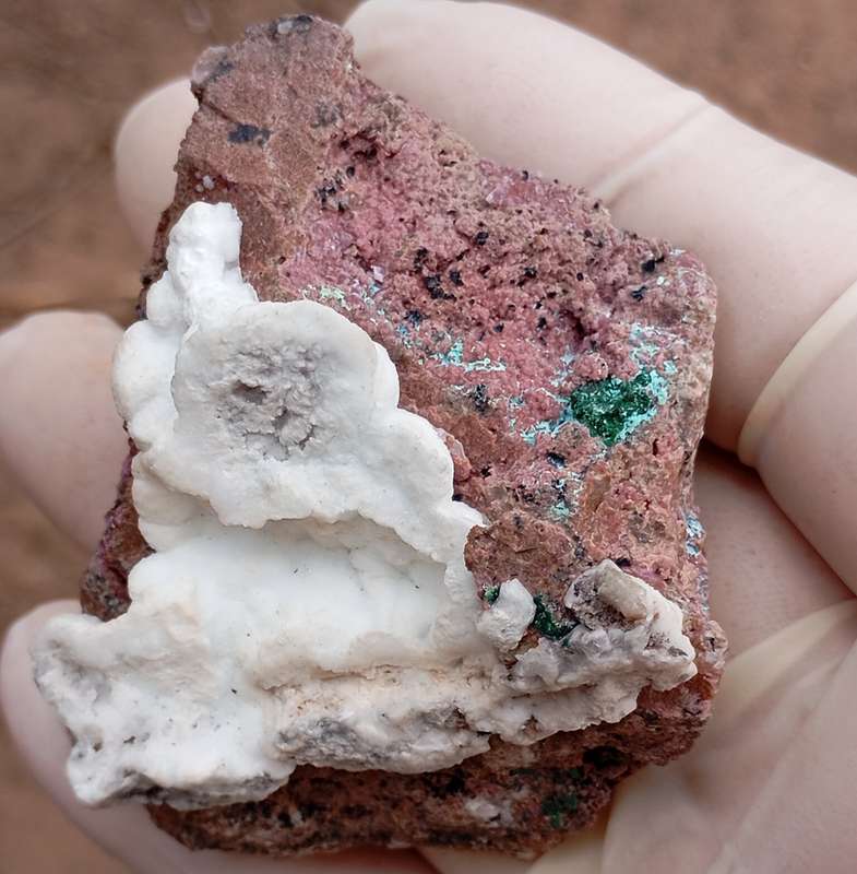 Cobaltoan calcite heterogenite aragonite chrysocolla - Kakanda deposit DRC Congo