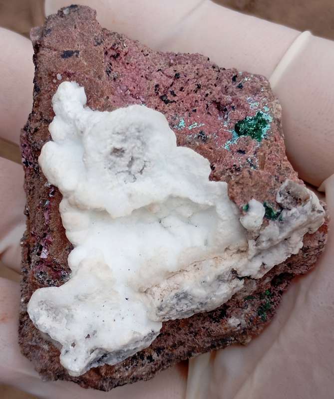 Cobaltoan calcite heterogenite aragonite chrysocolla - Kakanda deposit DRC Congo