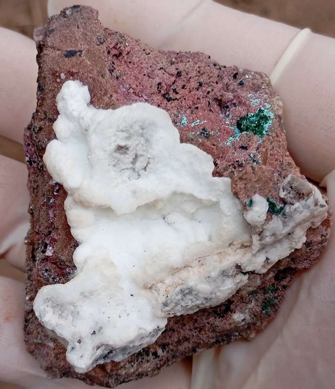 Cobaltoan calcite heterogenite aragonite chrysocolla - Kakanda deposit DRC Congo