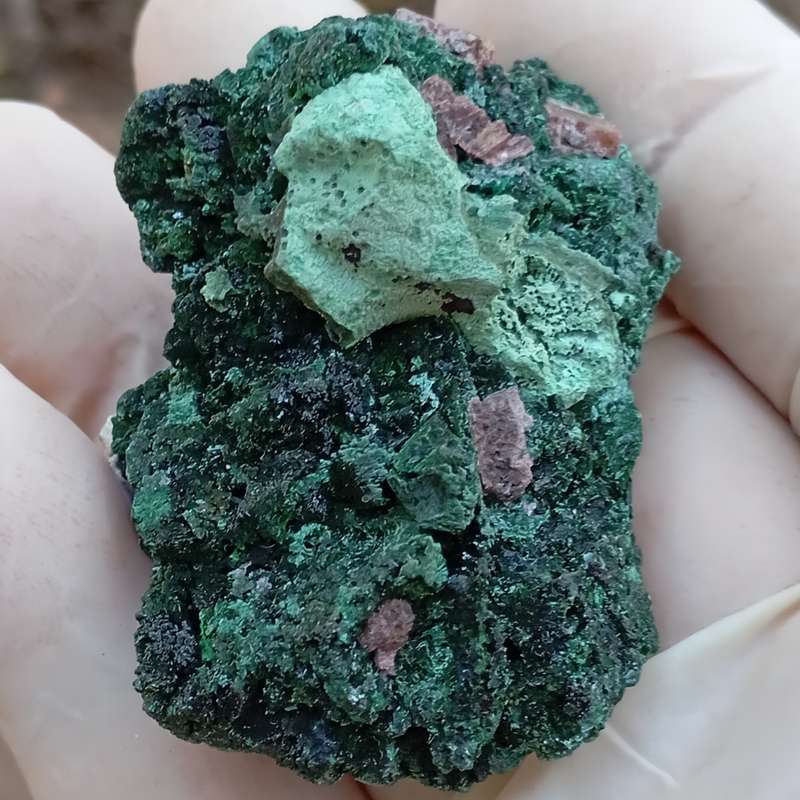 Kolwezite malachite cobaltoan calcite - Kakanda deposit DRC Congo