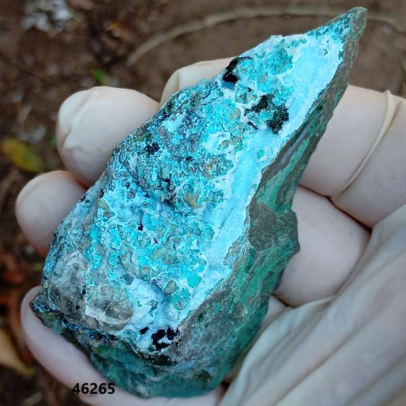 Chrysocolla malachite quartz - Tenke Fungurume mine DRC Congo