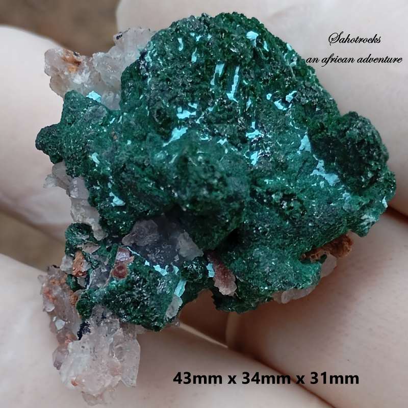 Malachite chrysocolla heterogenite quartz - Kakanda deposit DRC Congo