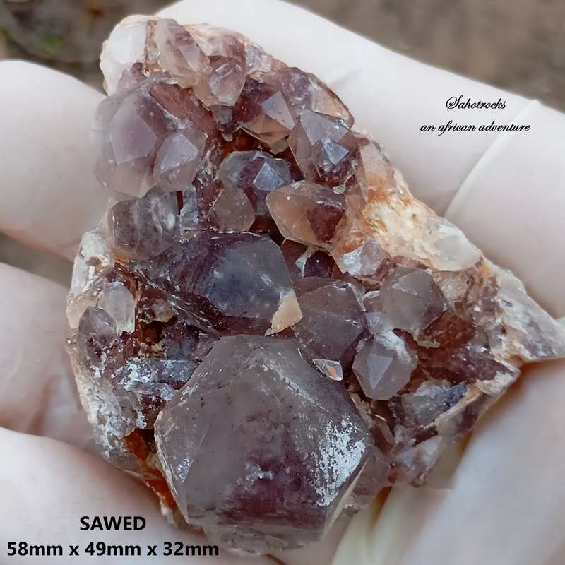 Hematite in quartz - Orange River N Cape South Africa