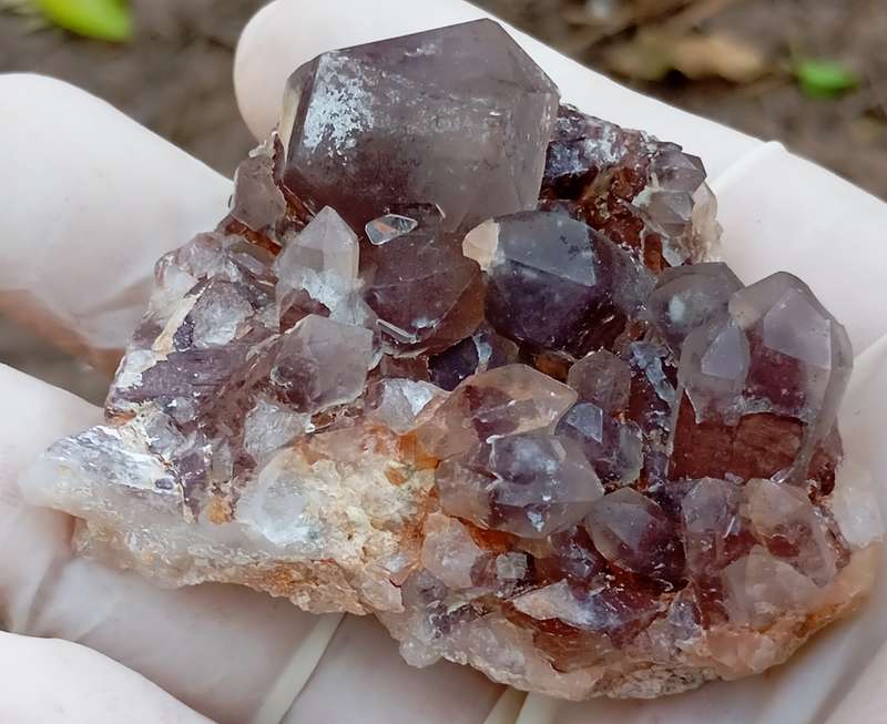 Hematite in quartz - Orange River N Cape South Africa