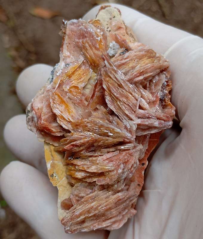 Vanadinite baryte goethite - Mibladen mining district Morocca