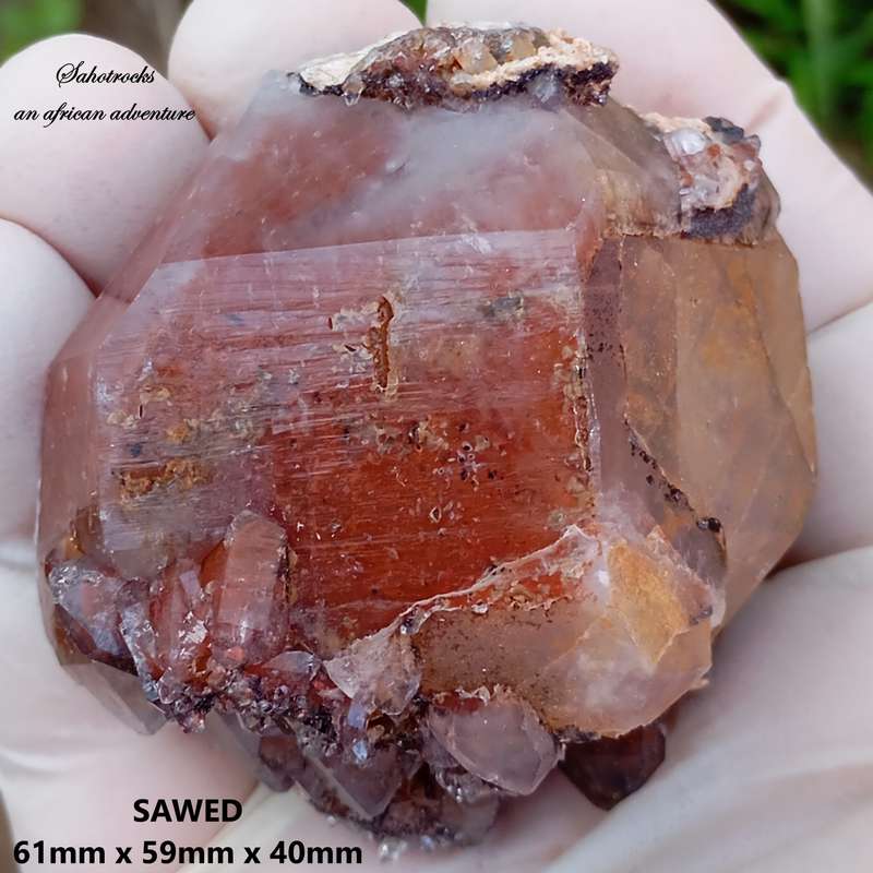 Hematite in quartz - Orange River N Cape South Africa