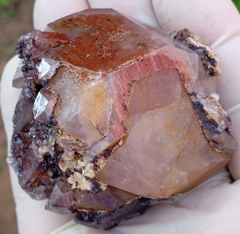 Hematite in quartz - Orange River N Cape South Africa
