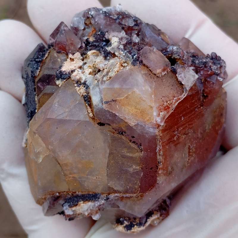 Hematite in quartz - Orange River N Cape South Africa