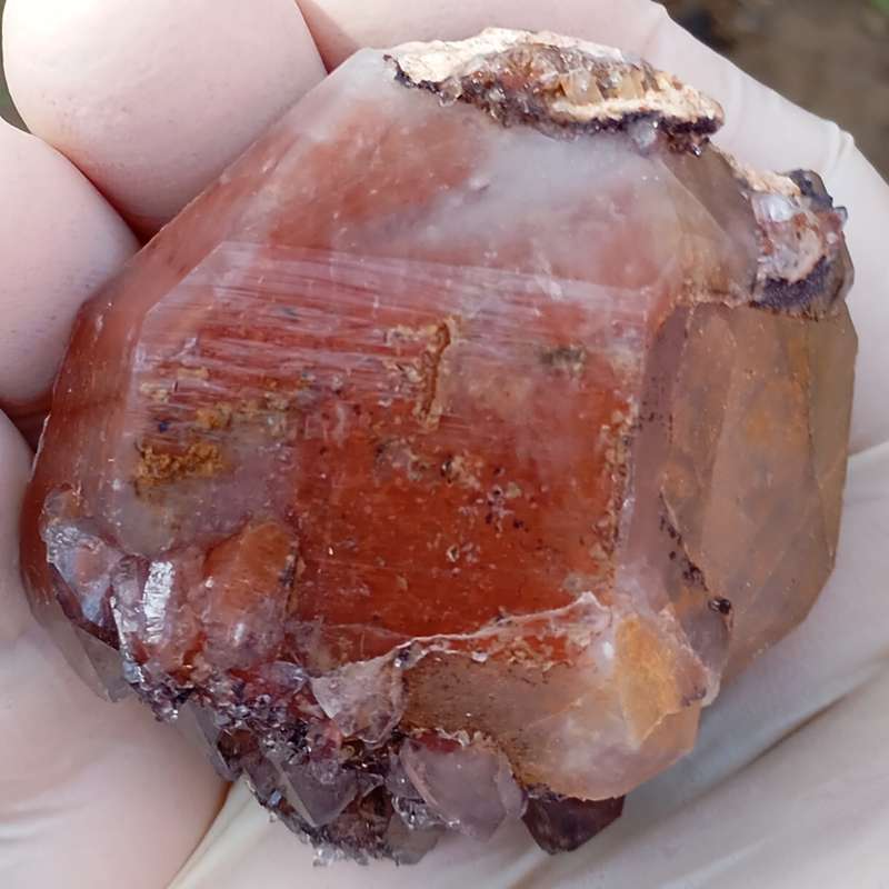 Hematite in quartz - Orange River N Cape South Africa
