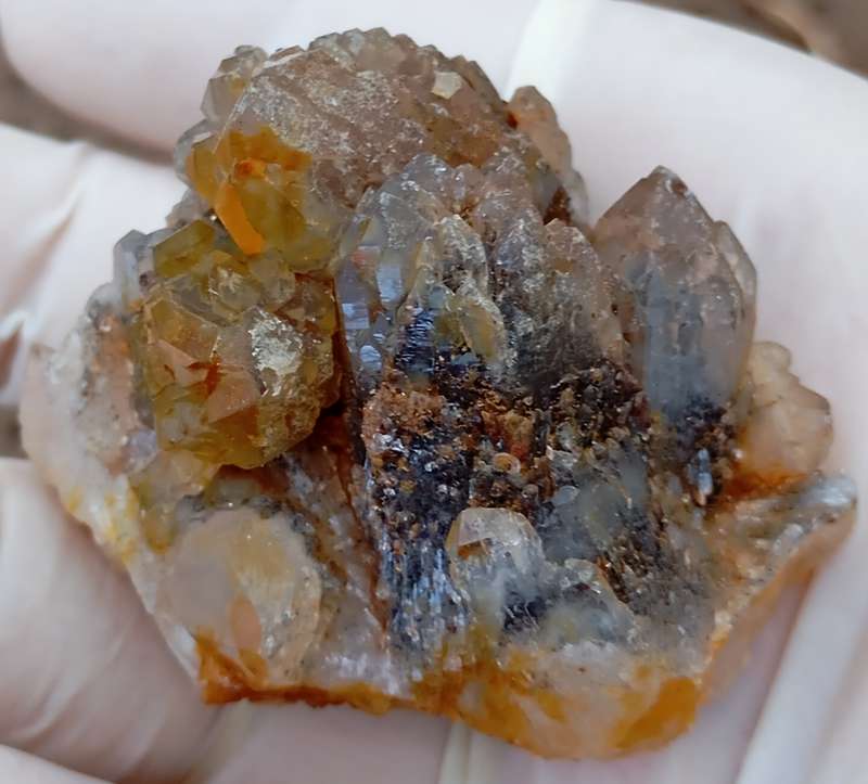Cathedral hematite in quartz - Orange River N Cape South Africa