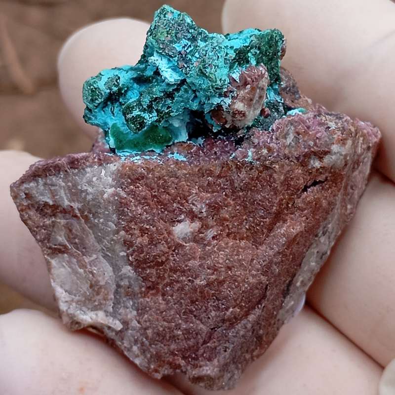 Cobaltoan calcite chrysocolla malachite - Kakanda deposit DRC Congo