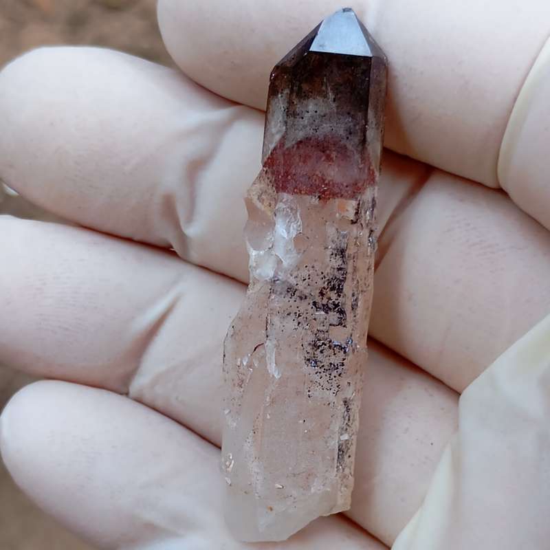 Hematite in quartz - Orange River N Cape South Africa