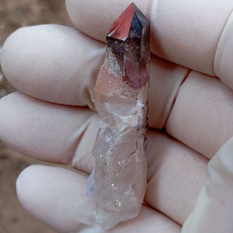 Hematite in quartz - Orange River N Cape South Africa