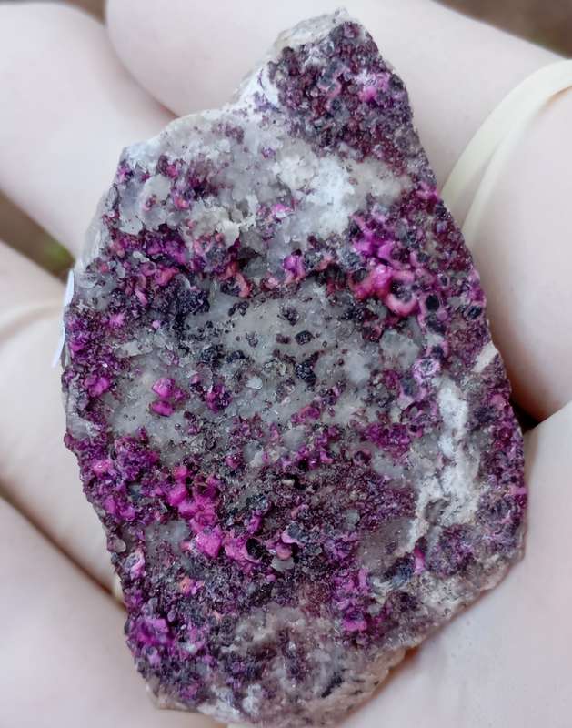Cobaltoan calcite heterogenite quartz - Mashamba West mine DRC Congo