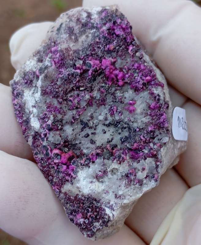 Cobaltoan calcite heterogenite quartz - Mashamba West mine DRC Congo