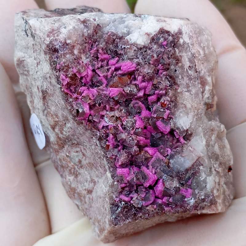 Cobaltoan calcite heterogenite malachite quartz - Mashamba West mine DRC Congo