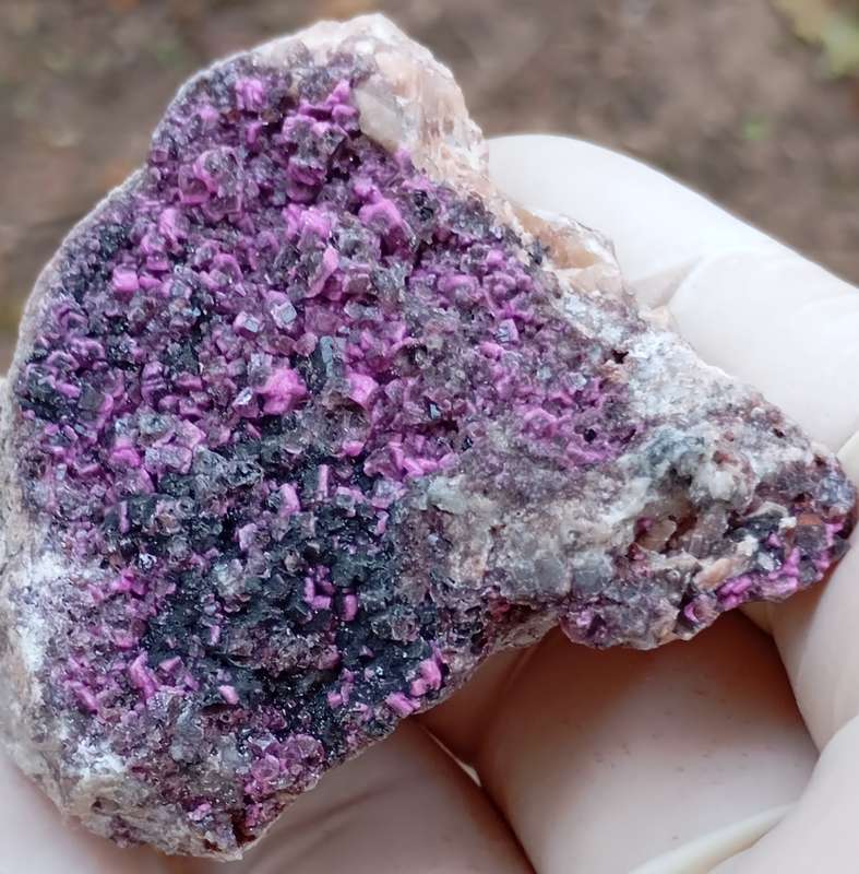 Cobaltoan calcite heterogenite - Mashamba West mine DRC Congo