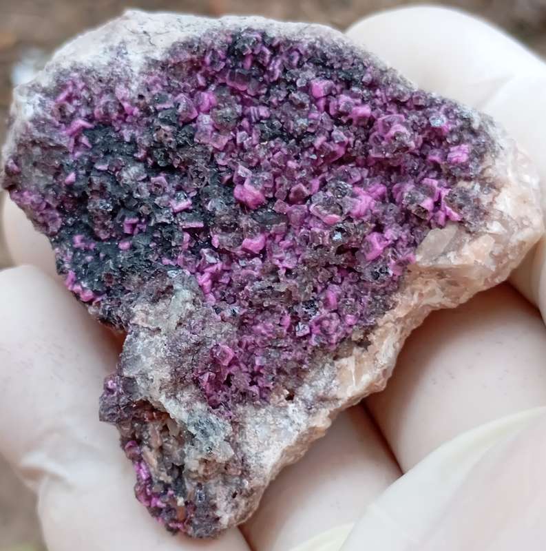 Cobaltoan calcite heterogenite - Mashamba West mine DRC Congo