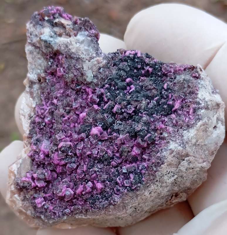 Cobaltoan calcite heterogenite - Mashamba West mine DRC Congo